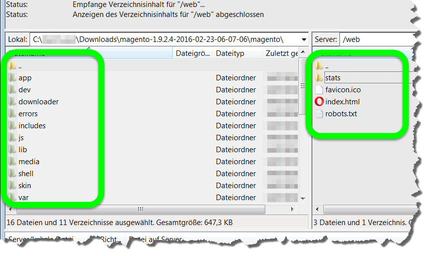 Magento Shop installieren