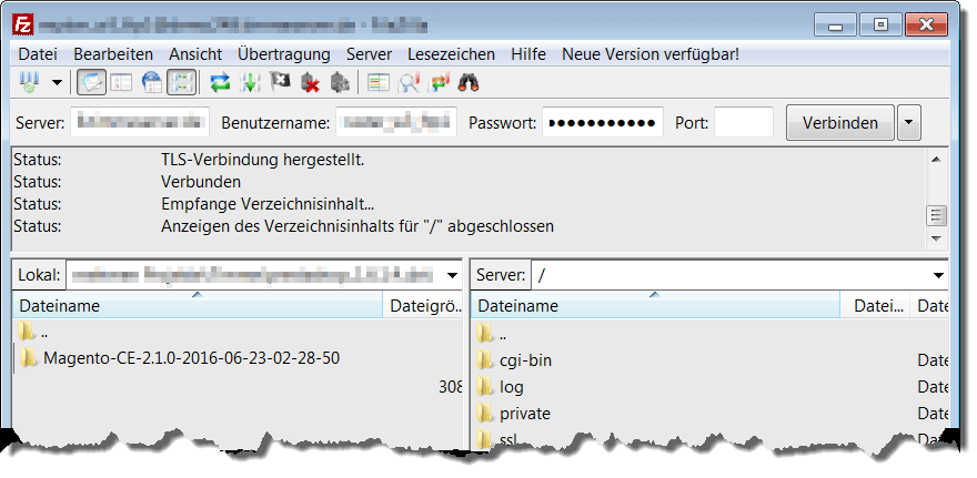 Magento Shop installieren