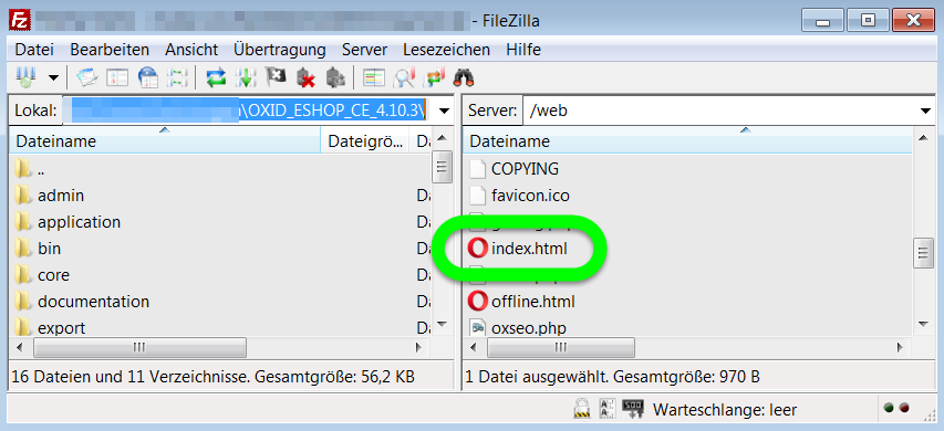 OXID eShop installieren