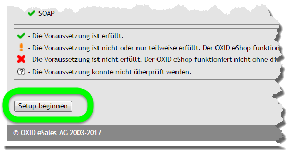 OXID eShop installieren