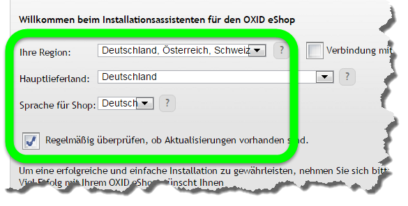 OXID eShop installieren
