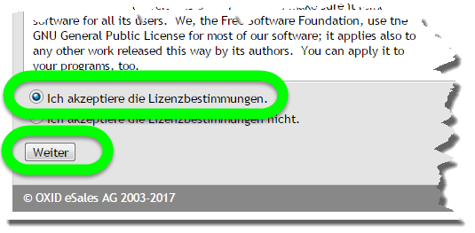 OXID eShop installieren