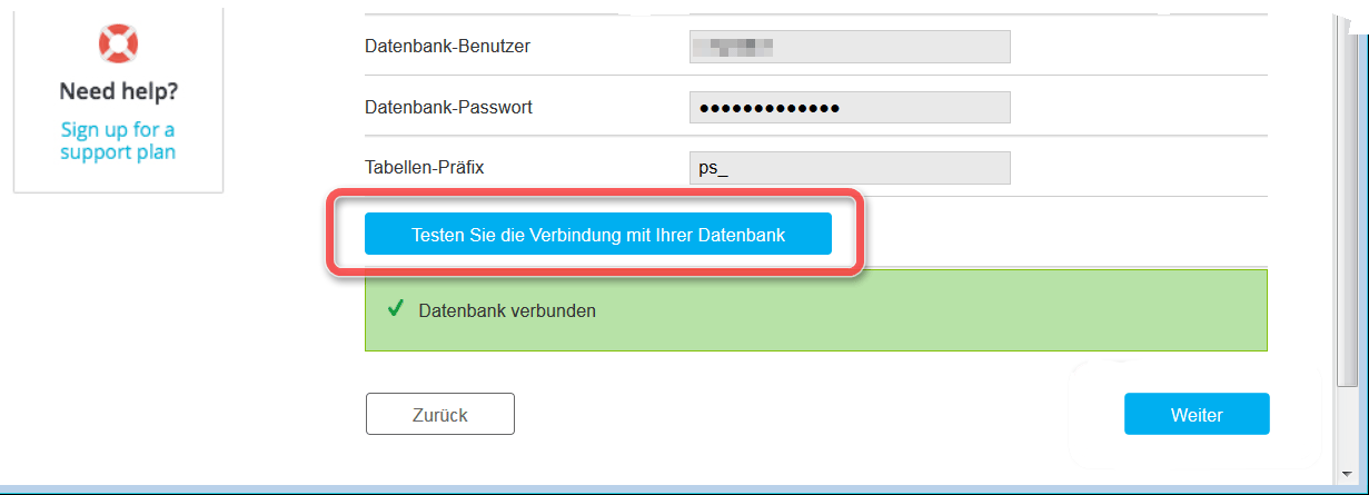 Prestashop Installationsassistent