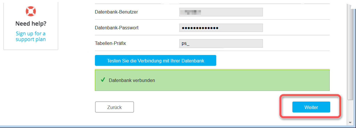 Prestashop Installationsassistent