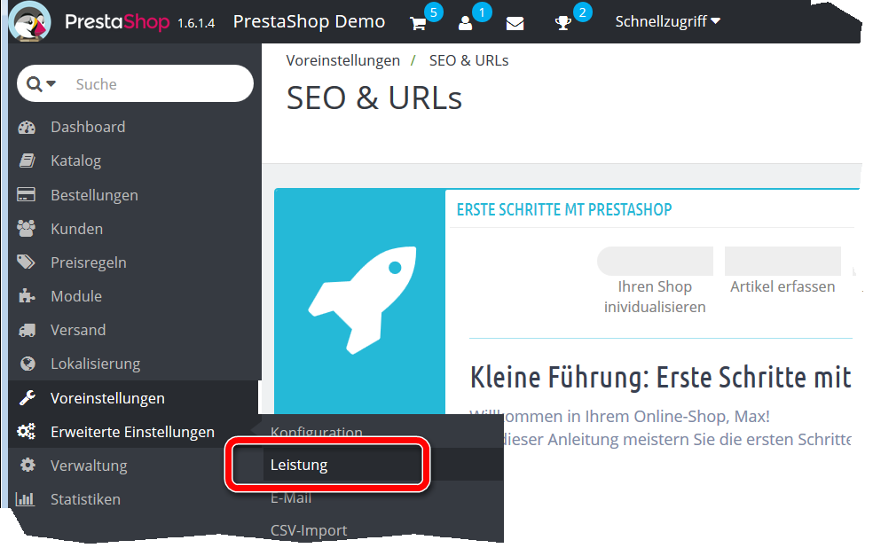 PrestaShop Cache